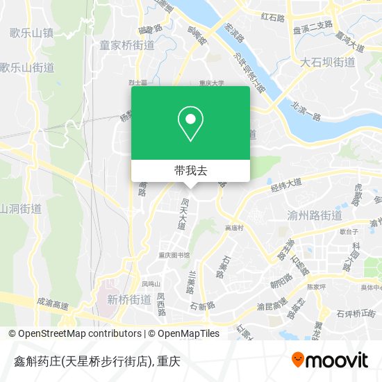 鑫斛药庄(天星桥步行街店)地图