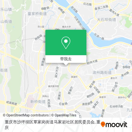 重庆市沙坪坝区覃家岗街道马家岩社区居民委员会地图