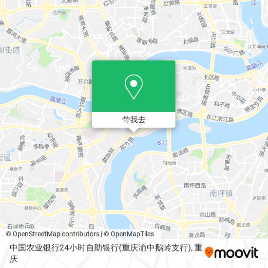 中国农业银行24小时自助银行(重庆渝中鹅岭支行)地图
