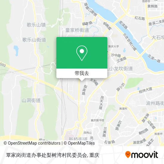 覃家岗街道办事处梨树湾村民委员会地图