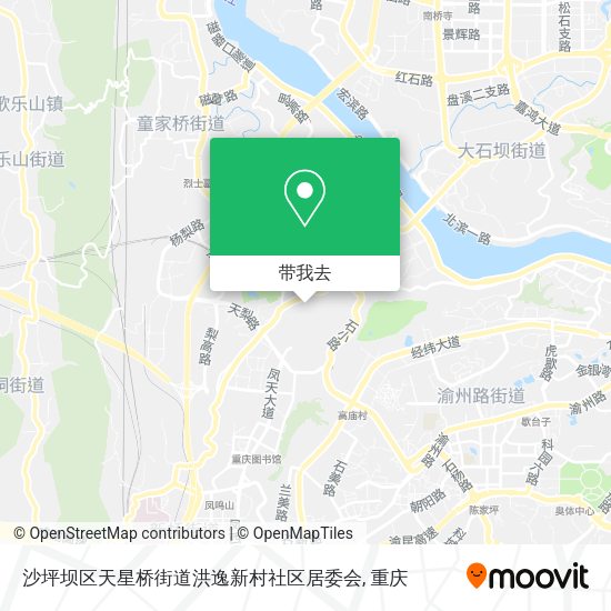 沙坪坝区天星桥街道洪逸新村社区居委会地图