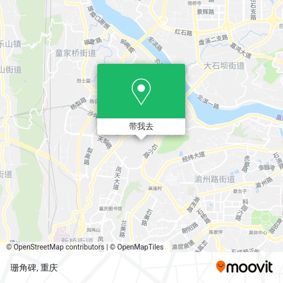 珊角碑地图