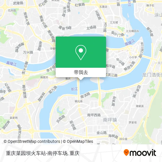 重庆菜园坝火车站-南停车场地图