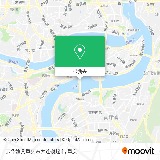 云华渔具重庆东大连锁超市地图