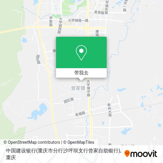 中国建设银行(重庆市分行沙坪坝支行曾家自助银行)地图