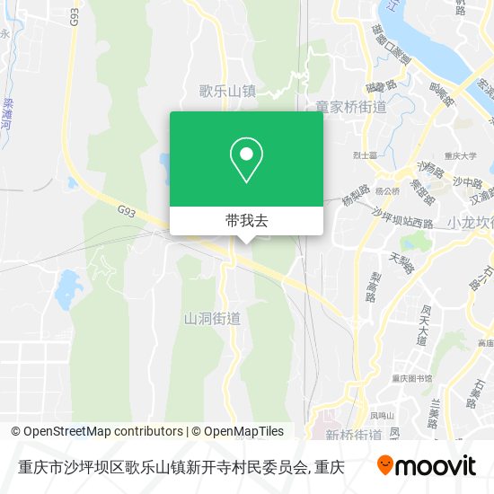 重庆市沙坪坝区歌乐山镇新开寺村民委员会地图