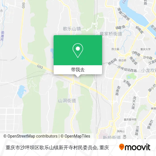 重庆市沙坪坝区歌乐山镇新开寺村民委员会地图