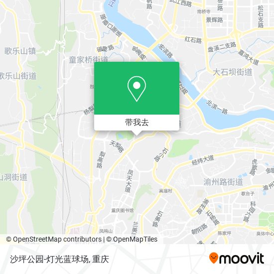 沙坪公园-灯光蓝球场地图