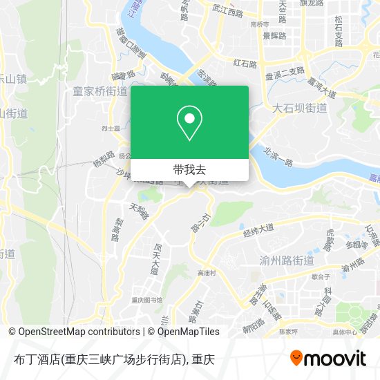 布丁酒店(重庆三峡广场步行街店)地图