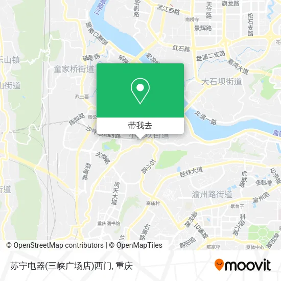 苏宁电器(三峡广场店)西门地图