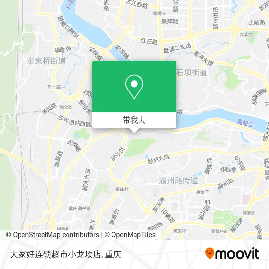大家好连锁超市小龙坎店地图