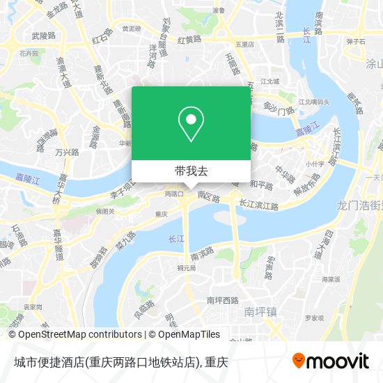 城市便捷酒店(重庆两路口地铁站店)地图