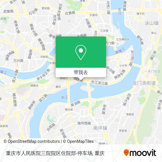重庆市人民医院三院院区住院部-停车场地图