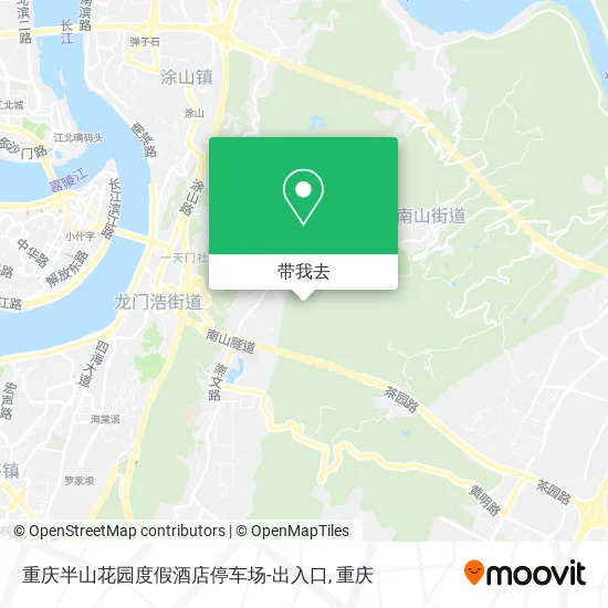重庆半山花园度假酒店停车场-出入口地图