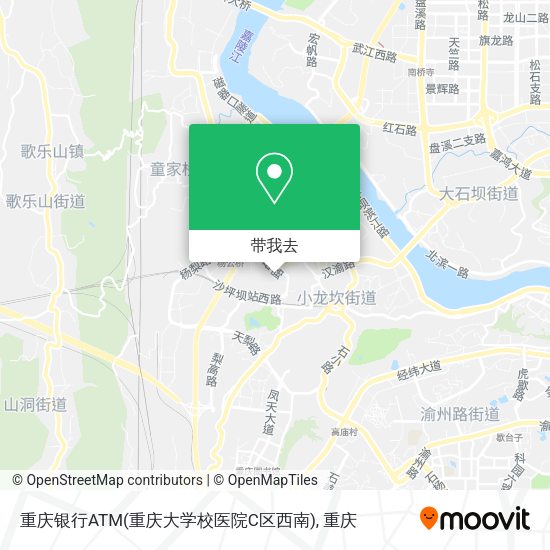 重庆银行ATM(重庆大学校医院C区西南)地图