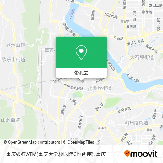 重庆银行ATM(重庆大学校医院C区西南)地图