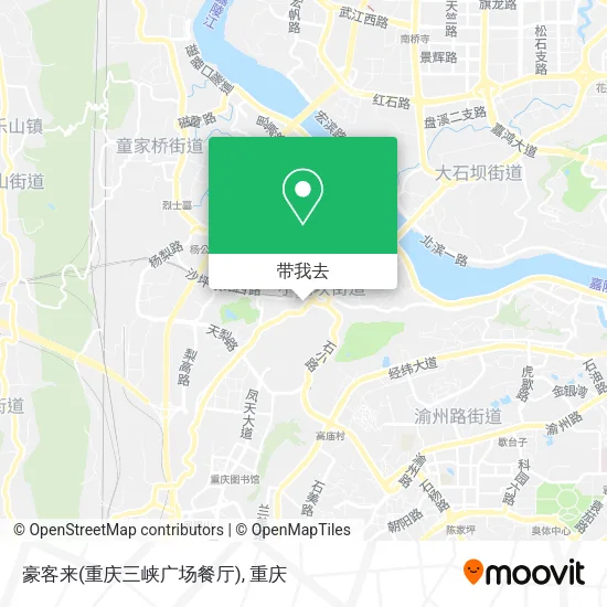 豪客来(重庆三峡广场餐厅)地图