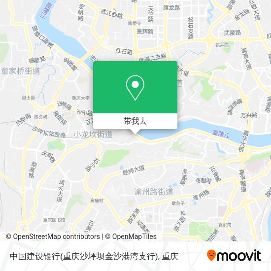 中国建设银行(重庆沙坪坝金沙港湾支行)地图