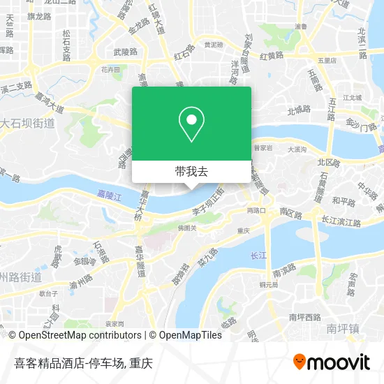 喜客精品酒店-停车场地图