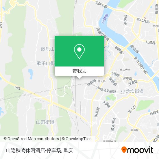 山隐秋鸣休闲酒店-停车场地图
