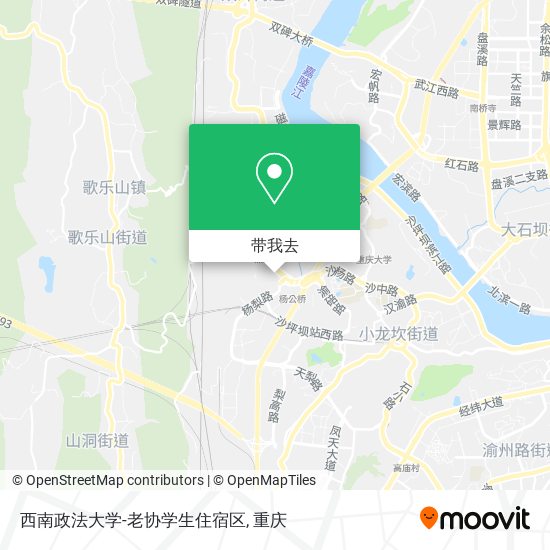 西南政法大学-老协学生住宿区地图