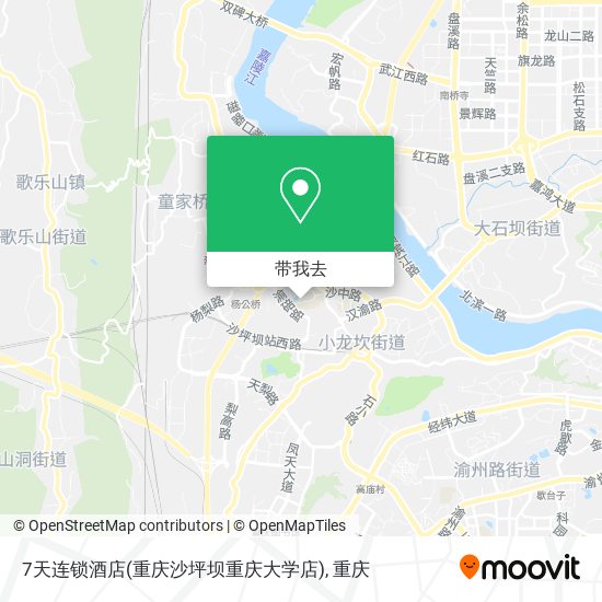 7天连锁酒店(重庆沙坪坝重庆大学店)地图