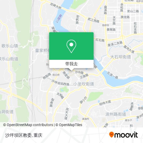 沙坪坝区教委地图