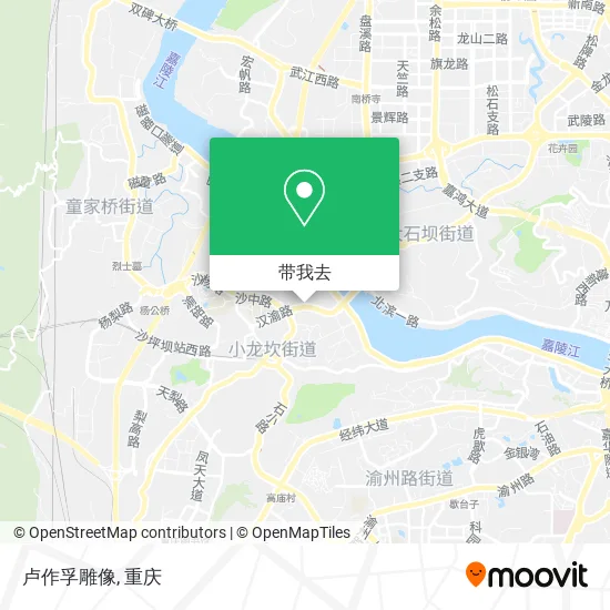 卢作孚雕像地图