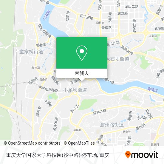 重庆大学国家大学科技园(沙中路)-停车场地图