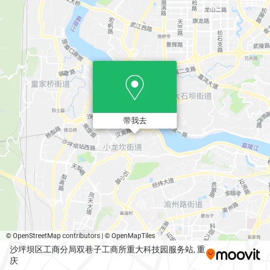 沙坪坝区工商分局双巷子工商所重大科技园服务站地图