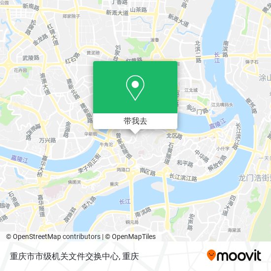 重庆市市级机关文件交换中心地图