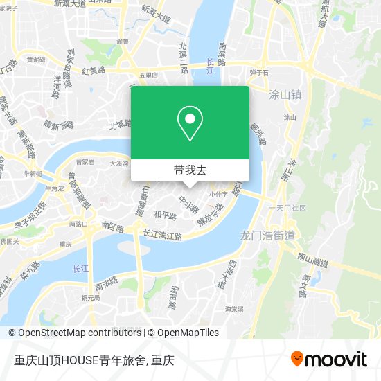 重庆山顶HOUSE青年旅舍地图