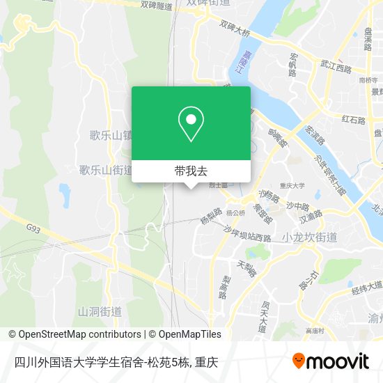 四川外国语大学学生宿舍-松苑5栋地图