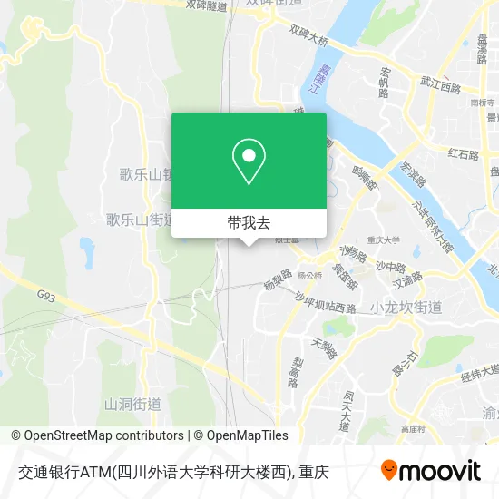 交通银行ATM(四川外语大学科研大楼西)地图