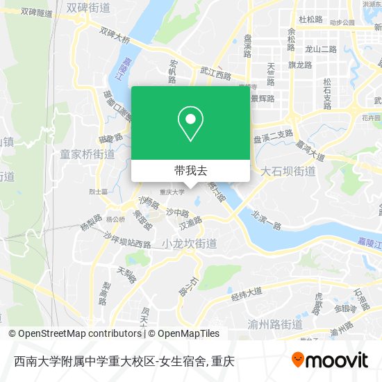 西南大学附属中学重大校区-女生宿舍地图