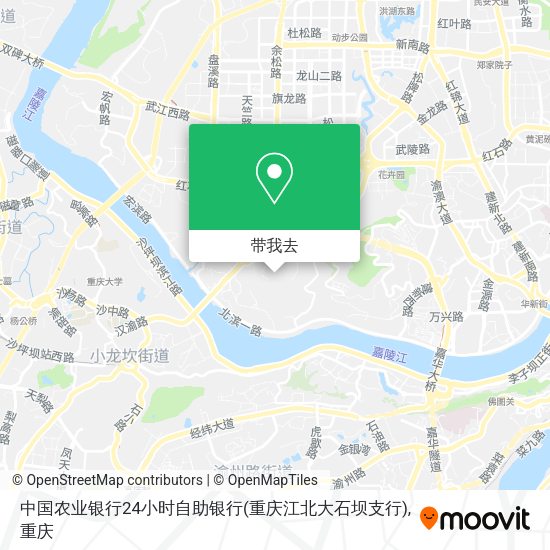 中国农业银行24小时自助银行(重庆江北大石坝支行)地图