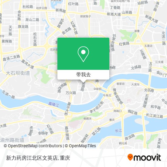 新力药房江北区文英店地图