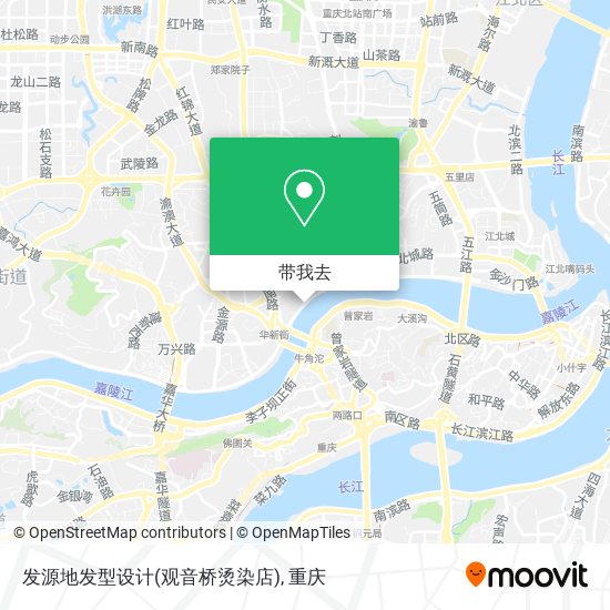 发源地发型设计(观音桥烫染店)地图