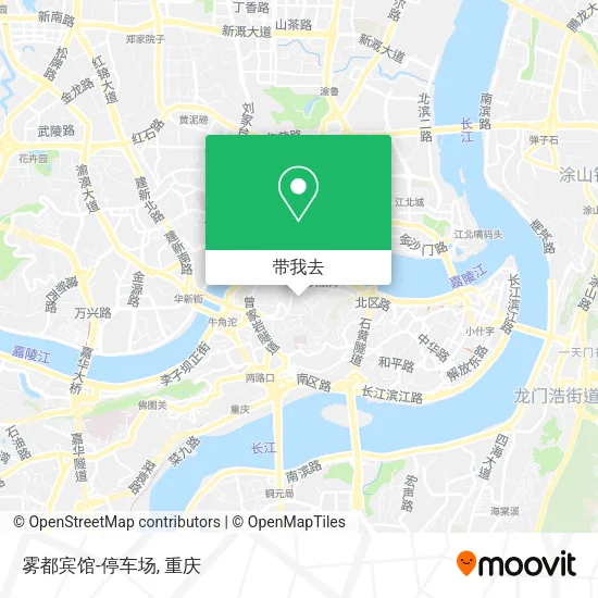 雾都宾馆-停车场地图