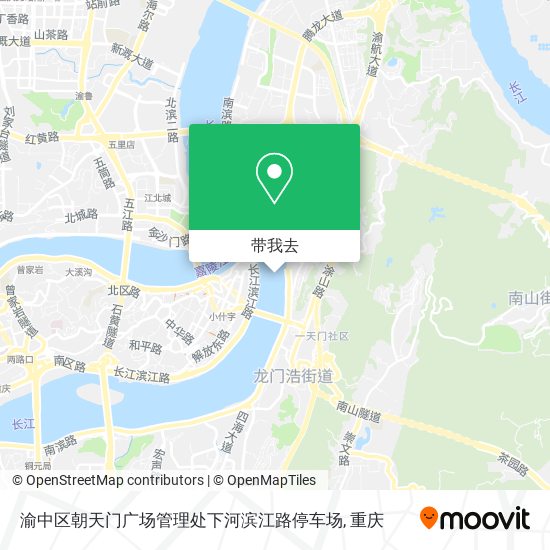 渝中区朝天门广场管理处下河滨江路停车场地图