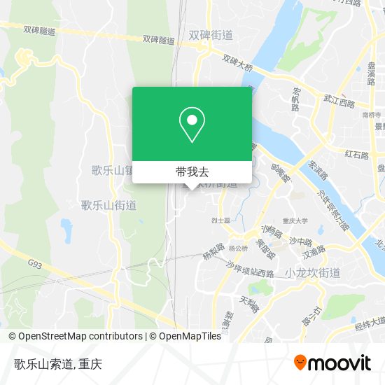 歌乐山索道地图