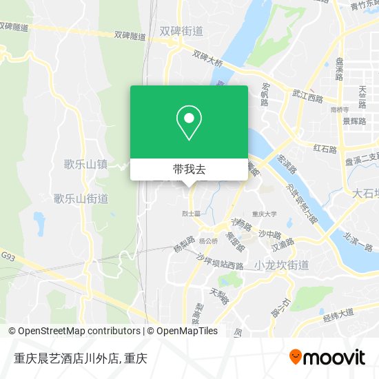 重庆晨艺酒店川外店地图