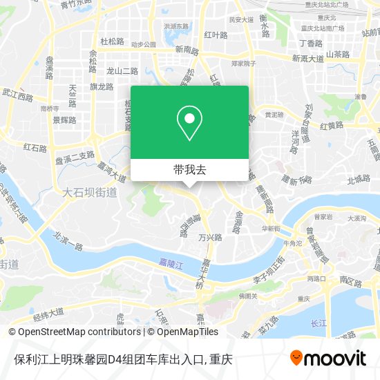 保利江上明珠馨园D4组团车库出入口地图