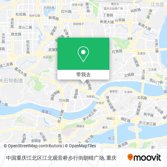 中国重庆江北区江北观音桥步行街朗晴广场地图