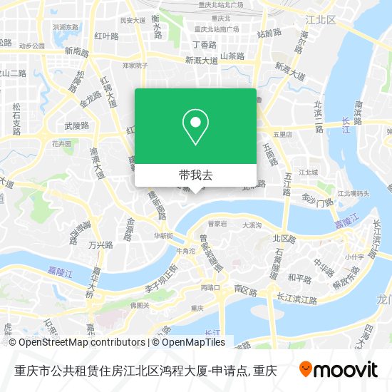 重庆市公共租赁住房江北区鸿程大厦-申请点地图