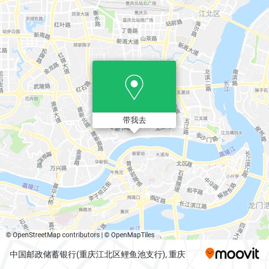中国邮政储蓄银行(重庆江北区鲤鱼池支行)地图