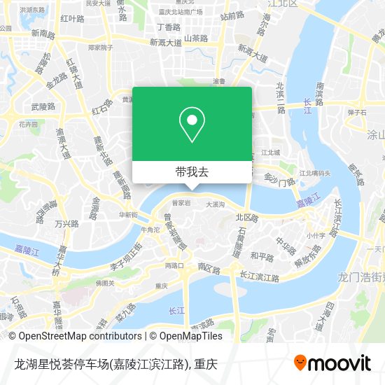 龙湖星悦荟停车场(嘉陵江滨江路)地图
