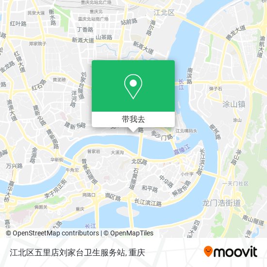 江北区五里店刘家台卫生服务站地图