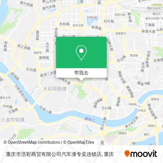 重庆市浩彩商贸有限公司汽车漆专卖连锁店地图