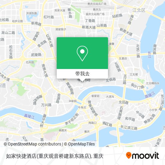 如家快捷酒店(重庆观音桥建新东路店)地图